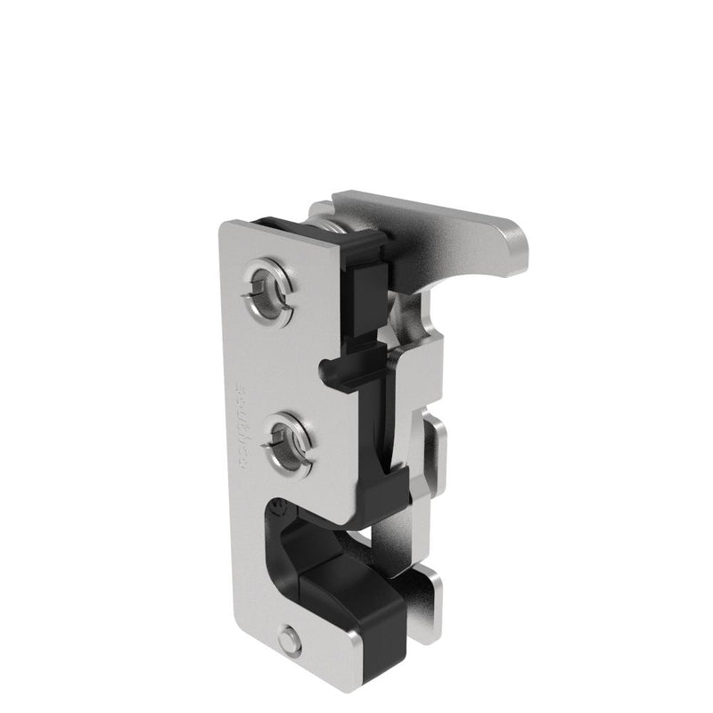 SOUTHCO Rotary Push-to-Close Latch, Small Size, Two Stage, with Integrated Bumper, Hand Operated Trigger, 1/4-20 Thread, Stainless Steel, Passivated [R4-10-41-405-20]