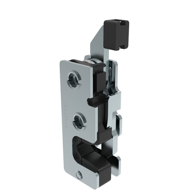 SOUTHCO Rotary Push-to-Close Latch, Small Size, Two Stage, with Integrated Bumper, Direct Trigger, 1/4-20 Thread, Steel, Zinc Plate, Bright chromate [R4-10-41-905-10]