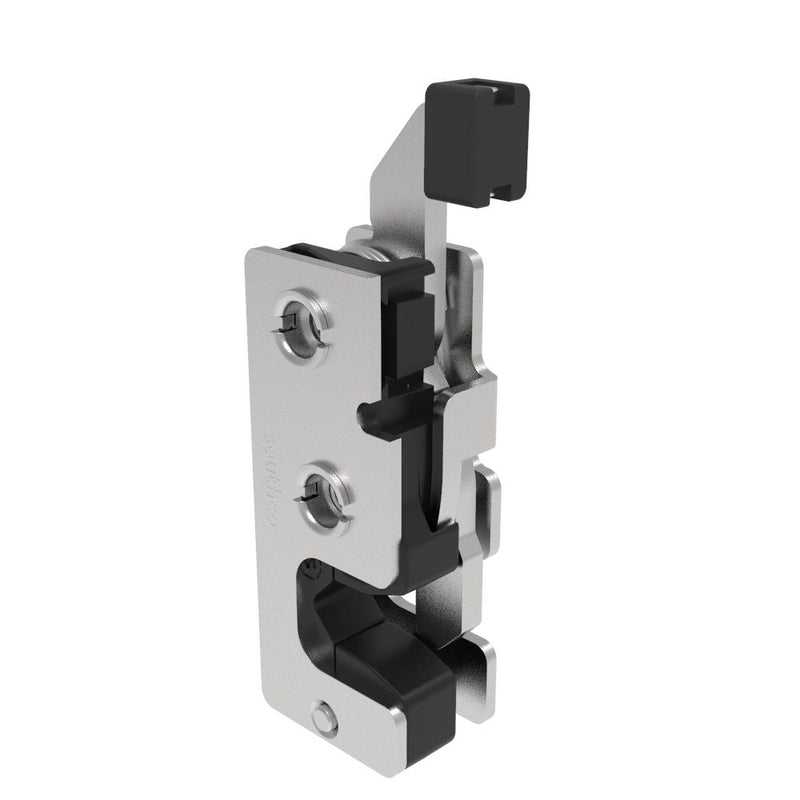 SOUTHCO Rotary Push-to-Close Latch, Small Size, Two Stage, with Integrated Bumper, Direct Trigger, 1/4-20 Thread, Stainless Steel, Passivated [R4-10-41-905-20]
