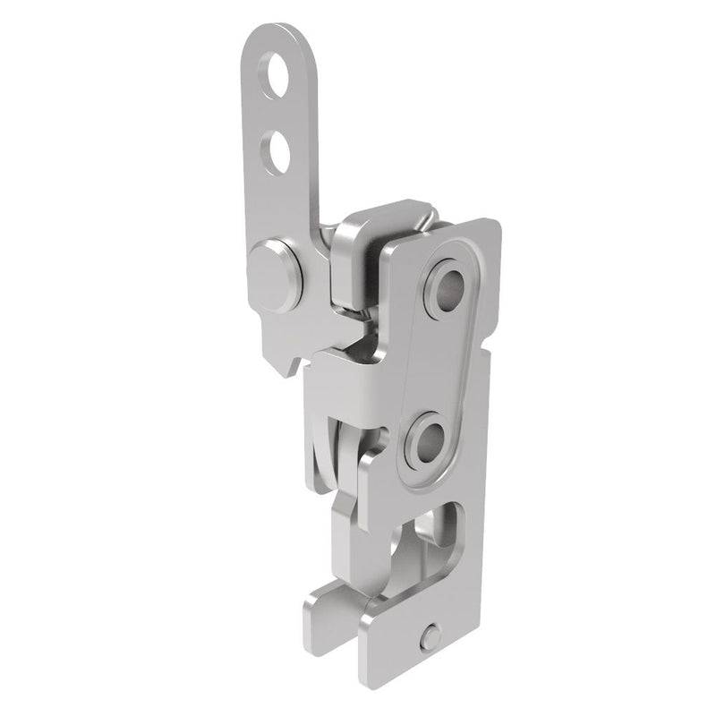 SOUTHCO Rotary Push-to-Close Latch, Small Size, Two Stage, In-Line Lever, M6 Thread, Stainless Steel, Passivate [R4-10-42-201-20]