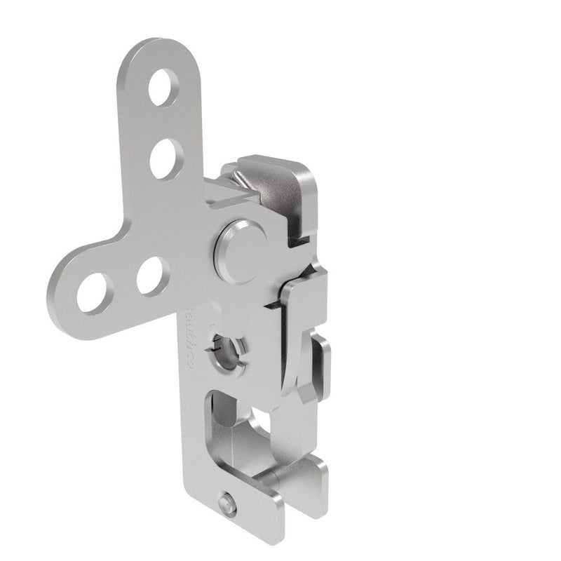 SOUTHCO Rotary Push-to-Close Latch, Small Size, Two Stage, 2-Point Lever, M6 Thread, Stainless Steel, Passivate [R4-10-42-301-20]