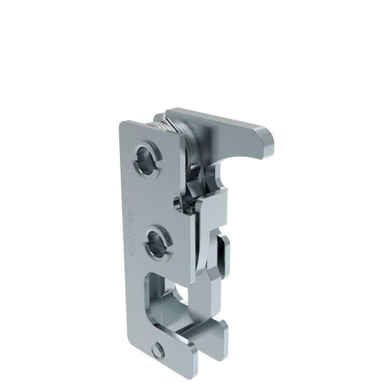 SOUTHCO Rotary Push-to-Close Latch, Small Size, Two Stage, Hand Operated, M6 Thread, Steel, Zinc Plate, Bright chromate [R4-10-42-401-10]