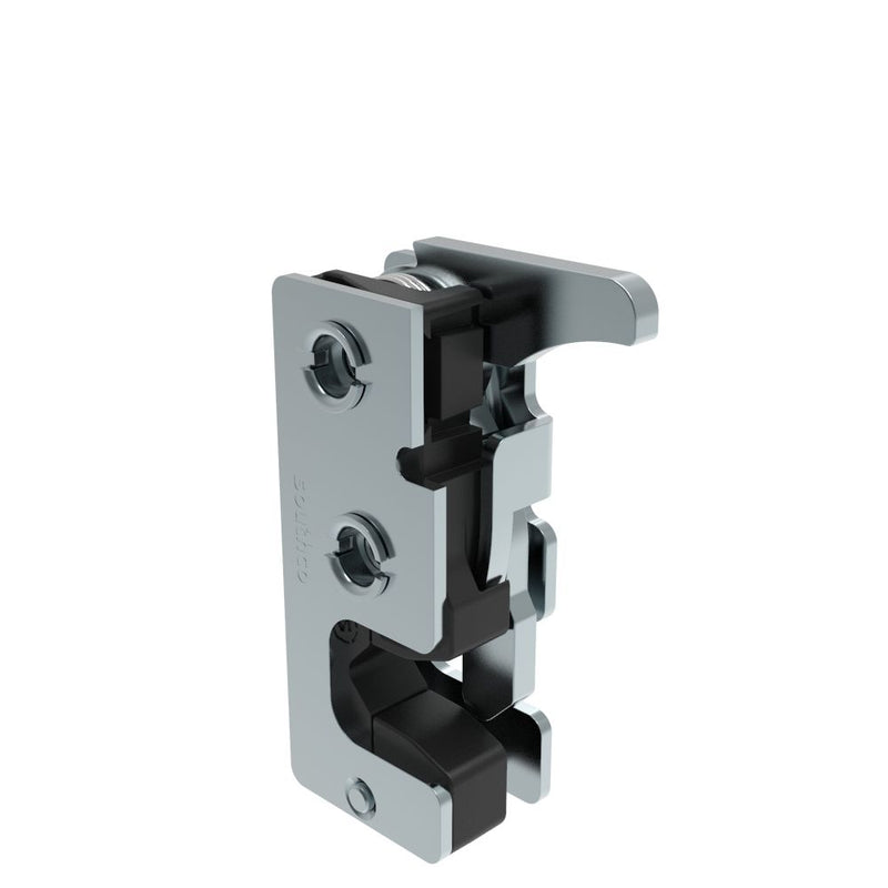SOUTHCO Rotary Push-to-Close Latch, Two Stage, with Integrated Bumper, Hand Operated, M6 Thread, Steel, Zinc Plate, Bright chromate [R4-10-42-405-10]