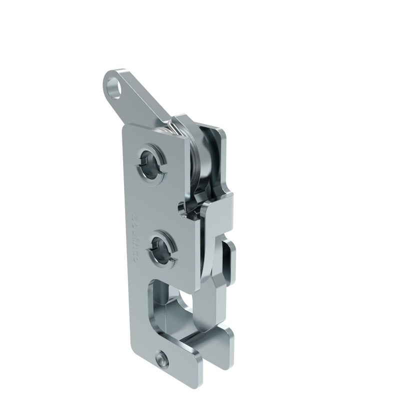 SOUTHCO Rotary Push-to-Close Latch, Small Size, Two Stage, Bottom Trigger, M6 Thread, Steel, Zinc Plate, Bright chromate [R4-10-42-501-10]