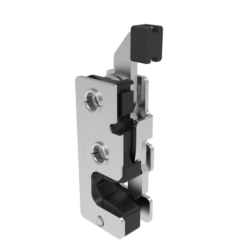 SOUTHCO Rotary Push-to-Close Latch, Small Size, Two Stage, with Integrated Bumper, Direct Trigger, M6 Thread, Stainless Steel, Passivated [R4-10-42-905-20]