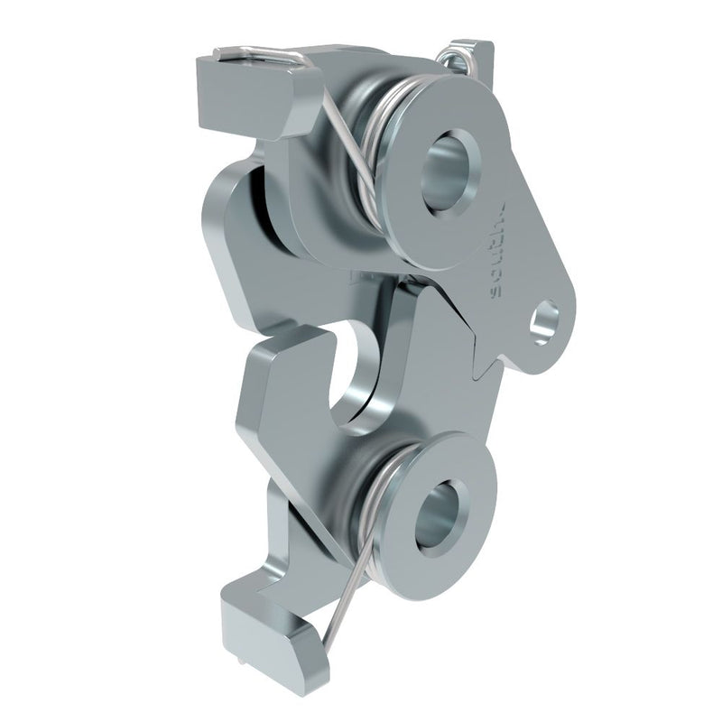 SOUTHCO Rotary Push-to-Close Latch, Medium Size, Bottom Trigger, 8.3 mm (.33 in) Through Hole, Steel, Zinc Plate, Bright chromate [R4-20-10-501-10]