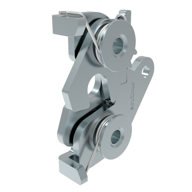 SOUTHCO Rotary Push-to-Close Latch, Medium Size, Bottom Trigger, 8.3 mm (.33 in) Through Hole, Steel, Zinc Plate, Bright chromate [R4-20-40-501-10]