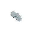 SOUTHCO Rotary Push-to-Close Latch, Medium Size, Single Stage, Bottom Trigger, Integrated Cable Mounting Bracket (for cable without spring), Integrated Bumper, 1/4-20 Thread, Steel, Zinc Plate, Bright Chromate [R4-25-210-5007-10]