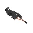 SOUTHCO Rotary Push-to-Close Latch, Medium Size, Single Stage with Switch and 12V Actuator, Bottom Trigger, Integrated Cable Mounting Bracket (for cable with spring), M6 Thread, Steel, Zinc Nickel [R4-25-220-51B2-15]
