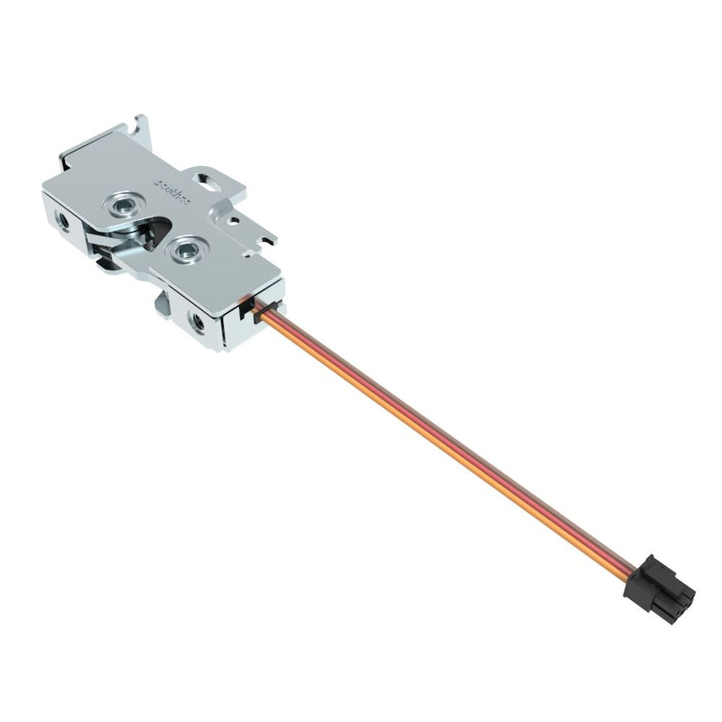 SOUTHCO Rotary Push-to-Close Latch, Medium Size, Single Stage with Switch, Bottom Trigger, Integrated Cable Mounting Bracket (for cable without spring), Top Mount, Steel, Zinc Plate, Bright Chromate [R4-25-230-5103-10]