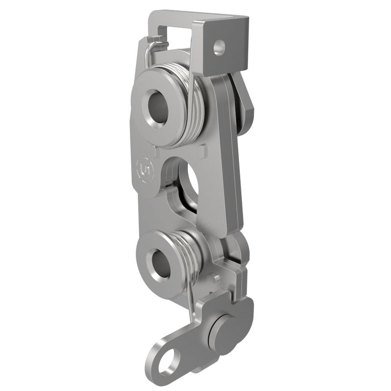 SOUTHCO Rotary Push-to-Close Latch, Large Size, Two Stage, Perpendicular Lever, 6.7 mm Through Hole, Stainless Steel, Passivated, Natural [R4-30-30-101-20]