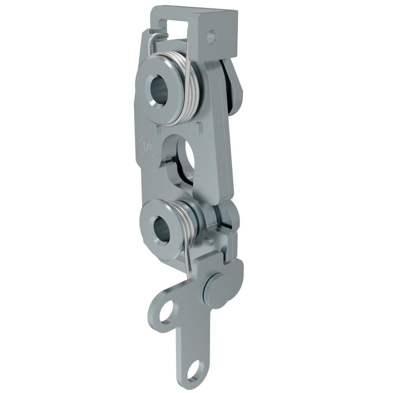 SOUTHCO Rotary Push-to-Close Latch, Large Size, Single Stage, 2-Point Trigger, M6 X 1 Thread, Steel, Zinc Plate, Bright Chromate [R4-30-12-301-10]