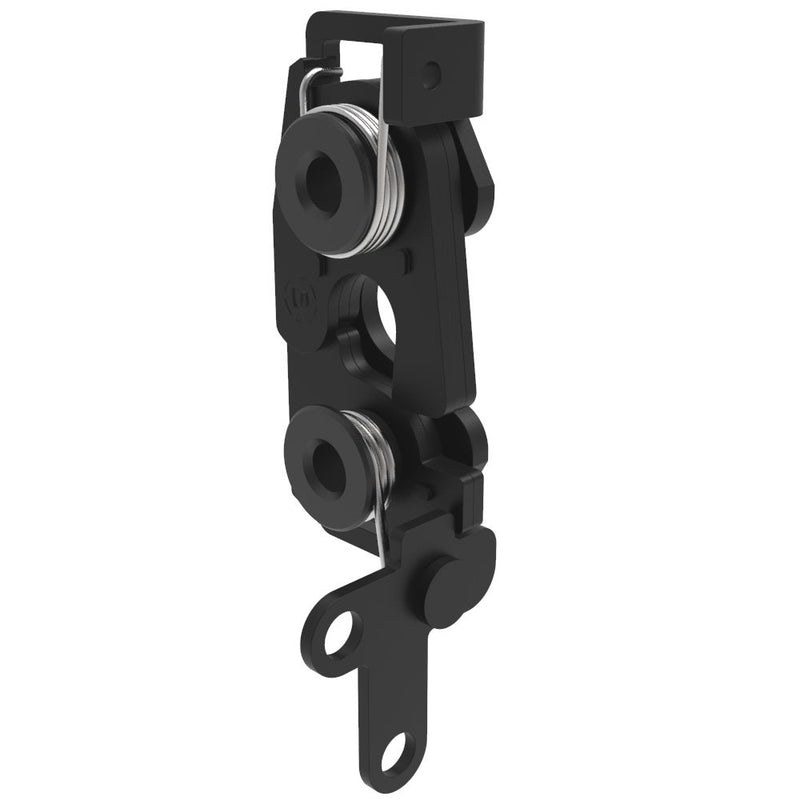 SOUTHCO Rotary Push-to-Close Latch, Large Size, Two Stage, 2-Point Trigger, 1/4-20 Thread, Steel, Zinc Nickel, Black [R4-30-31-301-15]