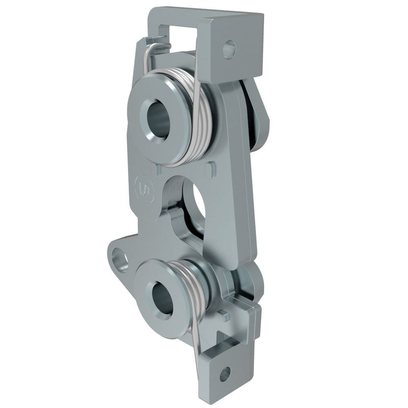 SOUTHCO Rotary Push-to-Close Latch, Large Size, Single Stage, Bottom Trigger, 6.7 mm Thru Hole, Steel, Zinc Plate, Bright Chromate [R4-30-10-501-10]