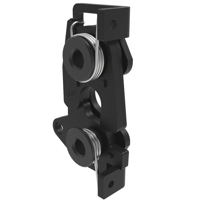 SOUTHCO Rotary Push-to-Close Latch, Large Size, Single Stage, Bottom Trigger, M6 Thread, Steel, Zinc Nickel, Black [R4-30-12-501-15]