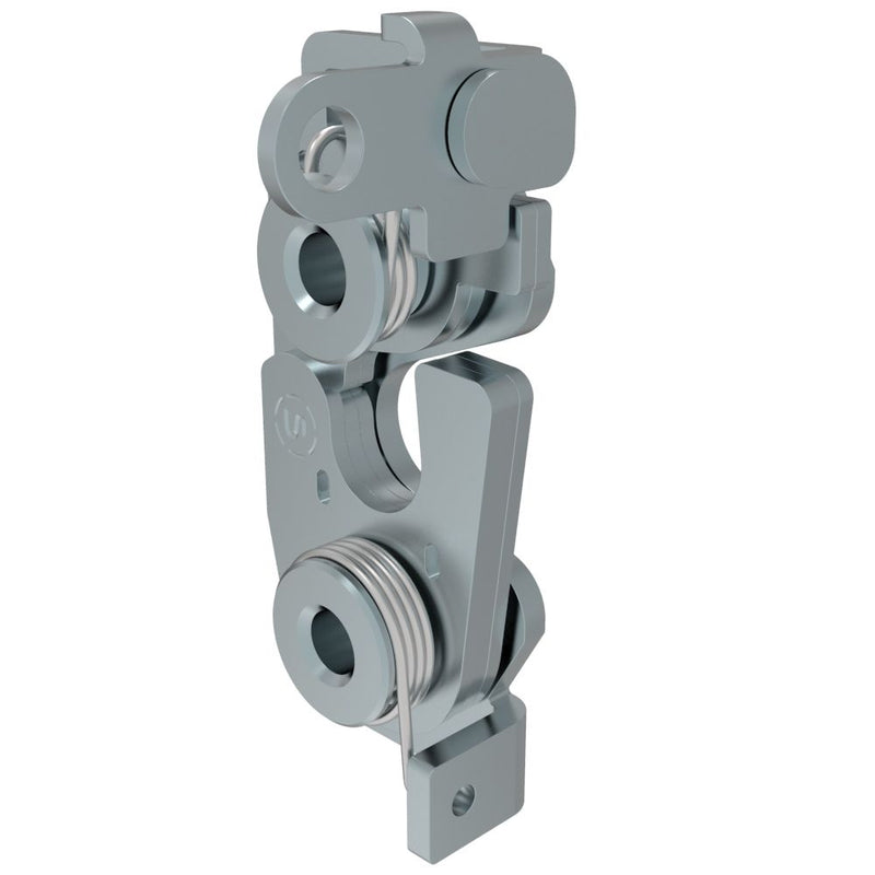 SOUTHCO Rotary Push-to-Close Latch, Large Size, Single Stage, Perpendicular Trigger, M6 X 1 Thread, Steel, Zinc Plate, Bright Chromate [R4-30-22-101-10]