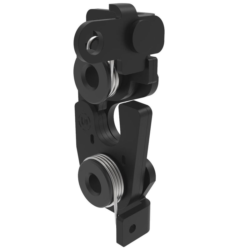 SOUTHCO Rotary Push-to-Close Latch, Large Size, Single Stage, Perpendicular Trigger, M6 Thread, Steel, Zinc Nickel, Black [R4-30-22-101-15]
