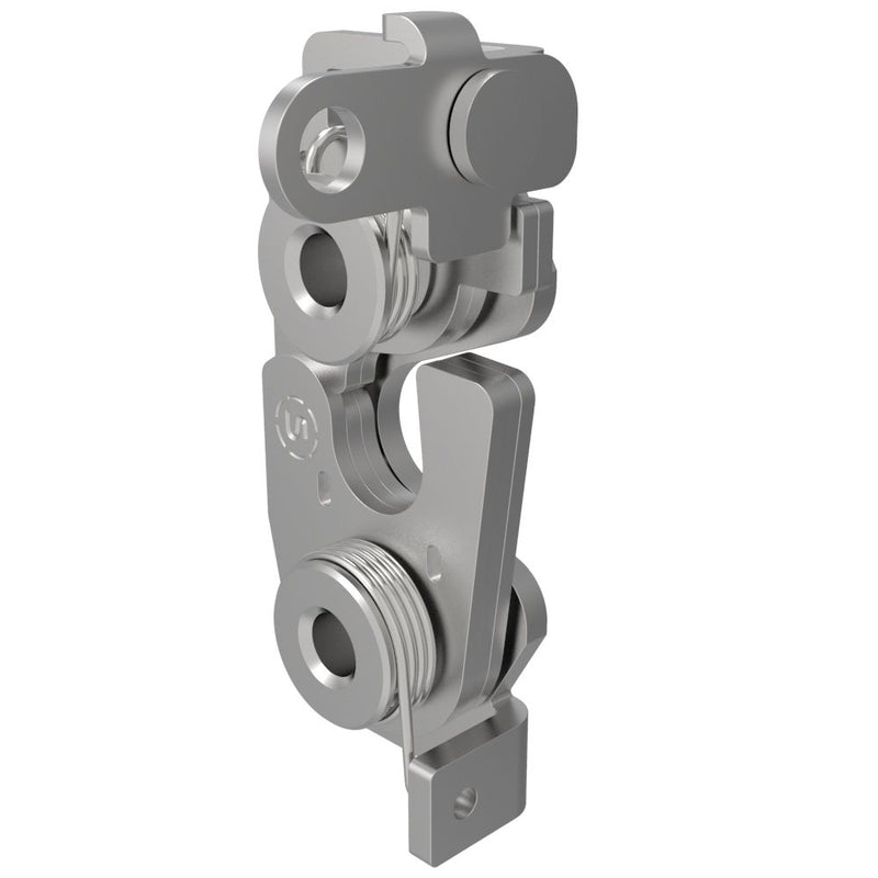 SOUTHCO Rotary Push-to-Close Latch, Large Size, Single Stage, Perpendicular Trigger, 6.7 mm Thru Hole, Stainless Steel, Passivated, Natural [R4-30-20-101-20]