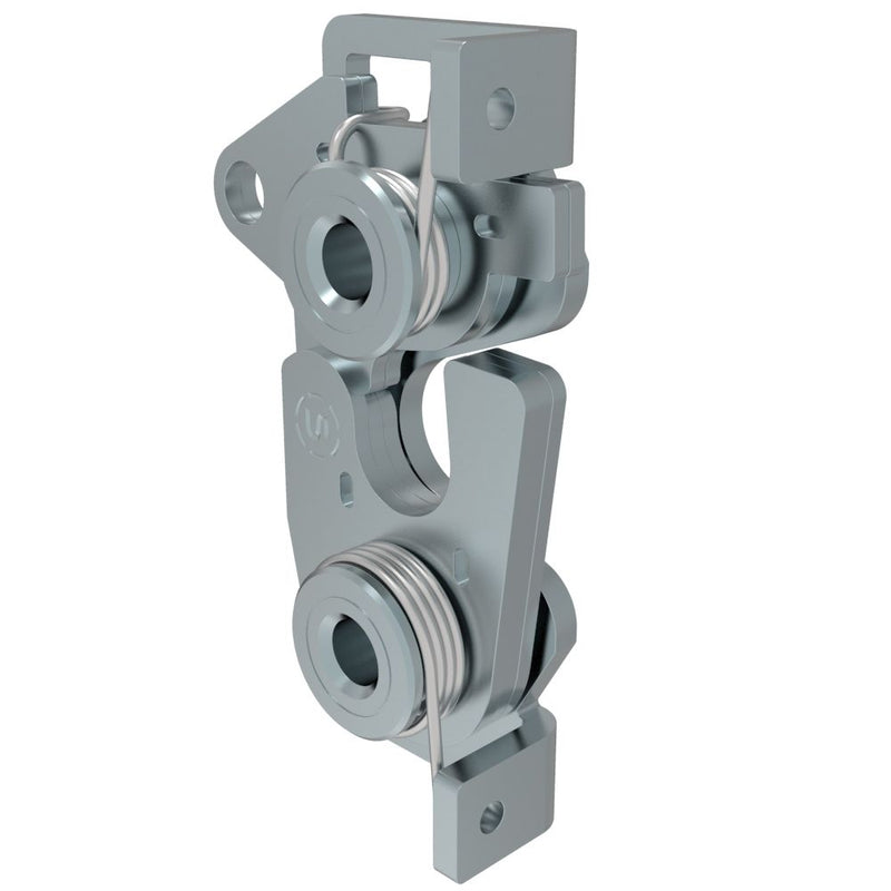SOUTHCO Rotary Push-to-Close Latch, Large Size, Single Stage, Bottom Trigger, M6 X 1 Thread, Steel, Zinc Plate, Bright Chromate [R4-30-22-501-10]