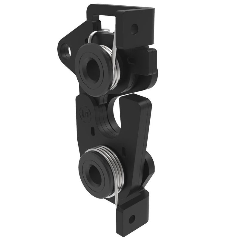 SOUTHCO Rotary Push-to-Close Latch, Large Size, Single Stage, Bottom Trigger, 1/4-20 Thread, Steel, Zinc Nickel, Black [R4-30-21-501-15]