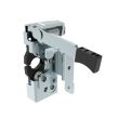 SOUTHCO Push-to-close Rotary Latch, Heavy Duty Size, Two Stage, Pre-loaded Hand Lever, Dual Trigger, Hand / Bottom Push, M6 Thread, Steel, Zinc Plate, Bright Chromate [R4-50-32-4A81-10]