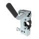 SOUTHCO Push-to-close Rotary Latch, Heavy Duty Size, Two Stage, Pre-loaded Hand Lever, Dual Trigger, Hand / Bottom Cable, Rod, M6 Thread, Steel, Zinc Plate, Bright Chromate [R4-50-42-4B51-10]