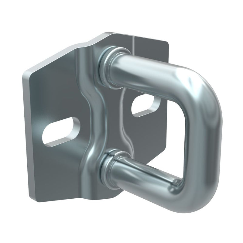 SOUTHCO Rotary Push-to-Close Latch Striker, Small Size, Steel, Zinc Plate, Bright chromate, Bright [R4-90-104-10]