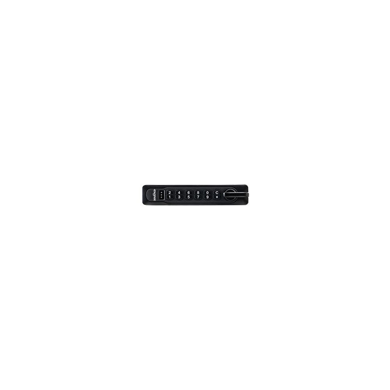 SOUTHCO Self Contained Electronic Locking System, Electronic Access - Key Pad, Horizontal, Knob Right, Black [SC-12-1000-10]