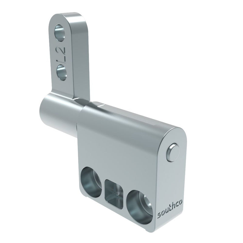 SOUTHCO Constant Torque Hinge, Asymmetric, Forward Torque 1.35 N-m, Reverse Torque 1.71 N-m, Rivet / Screw (thru hole), Zinc Alloy, Natural [ST-10A2-170RA-33]