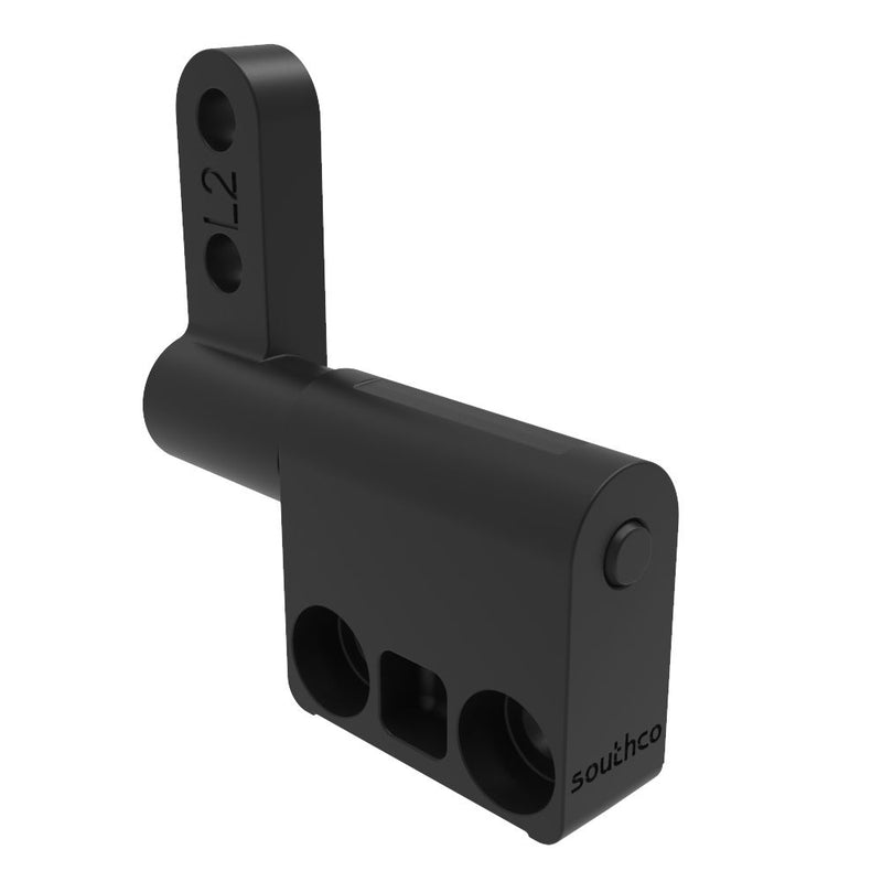 SOUTHCO Constant Torque Hinge, Asymmetric, Forward Torque 1.35 N-m, Reverse Torque 1.71 N-m, Rivet / Screw (thru hole), Zinc Alloy, Black [ST-10A2-170RA-53]