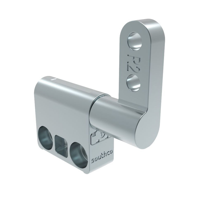 SOUTHCO Constant Torque Hinge, Asymmetric, Forward Torque 0.76 N-m, Reverse Torque 0.6 N-m, Rivet / Screw (thru hole), Zinc Alloy, Natural [ST-10A2-80FB-33]