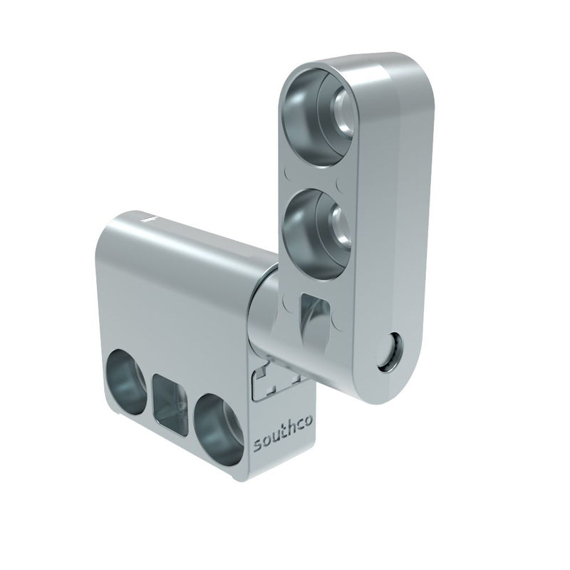 SOUTHCO Constant Torque Hinge, Asymmetric, Forward Torque 1.65 N-m, Reverse Torque 2.09 N-m, Rivet / Screw (thru hole), Zinc Alloy, Natural [ST-10A2-210RW-33]