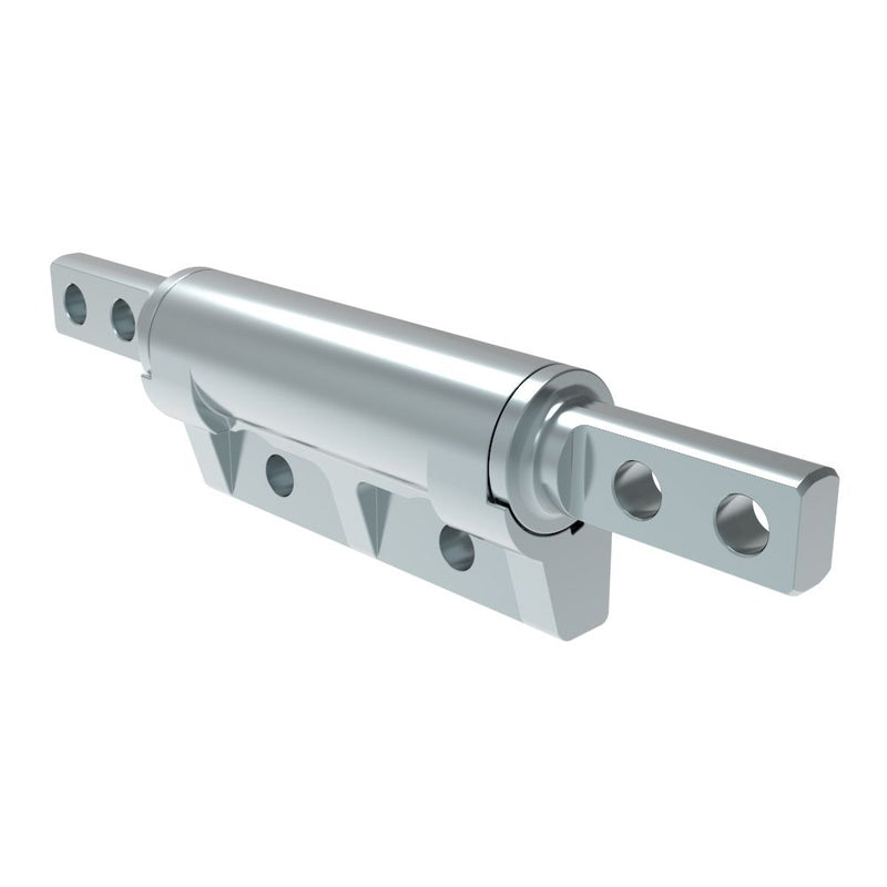 SOUTHCO Constant Torque Hinge, Asymmetric, Forward Torque 2.26 N-m (20 in-lbf), Reverse Torque 1.35 N-m (12 in-lbf), Rivet / Screw (thru hole), Zinc Alloy, Natural [ST-10E-200FH-33]
