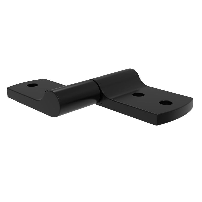 SOUTHCO Constant Torque Hinge, Asymmetric, Forward Torque 2.94 N-m (26 in-lbf), Reverse Torque 1.76 N-m (15.6 in-lbf), Rivet / Screw (thru hole), Zinc Alloy, Black [ST-11A-260FA-50]