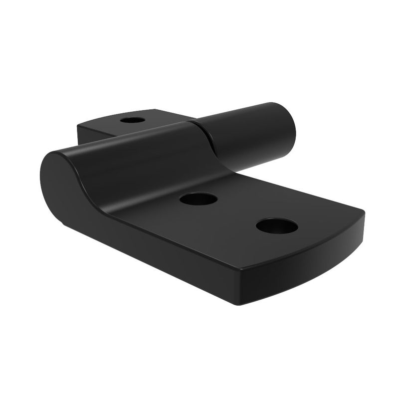 SOUTHCO Constant Torque Hinge, Asymmetric, Forward Torque 3.62 N-m (32 in-lbf), Reverse Torque 2.17 N-m (19.2 in-lbf), Rivet / Screw (thru hole), Zinc Alloy, Black [ST-11A-320FB-50]