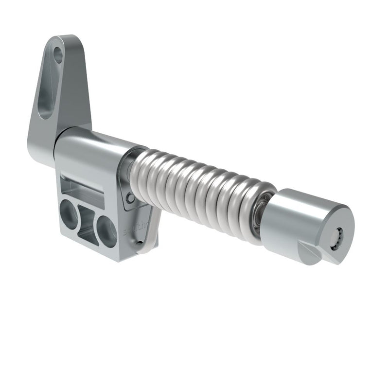 SOUTHCO Constant Torque Hinge, Counterbalanced, Asymmetric, Forward Torque 4.1 N-m (36 in-lbf), Reverse Torque 2.8 N-m (24.6 in-lbf), Rivet / Screw (thru hole), Zinc Alloy, Natural [ST-12C-360FA1-33]