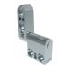 SOUTHCO Constant Torque Hinge, Asymmetric, Forward Torque 0.9 N-m (8 in-lbf), Reverse Torque 0.68 N-m (6 in-lbf), Rivet / Screw (thru hole), Zinc Alloy, Natural [ST-7A2-80FT-33]