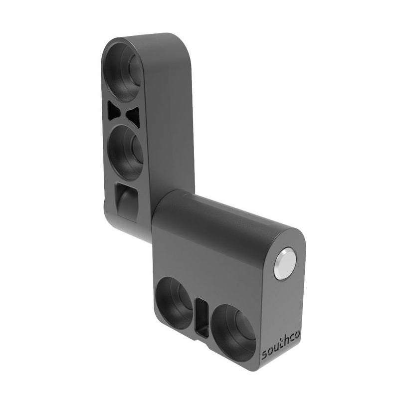 SOUTHCO Constant Torque Hinge, Asymmetric, Forward Torque 0.75 N-m (6.6 in-lbf), Reverse Torque 1.02 N-m (9 in-lbf), Rivet / Screw (thru hole), Zinc Alloy, Black [ST-7A3-90RT-53]
