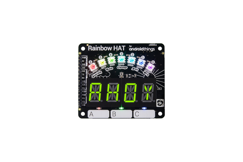 Rainbow HAT Sensors, Display For Pi