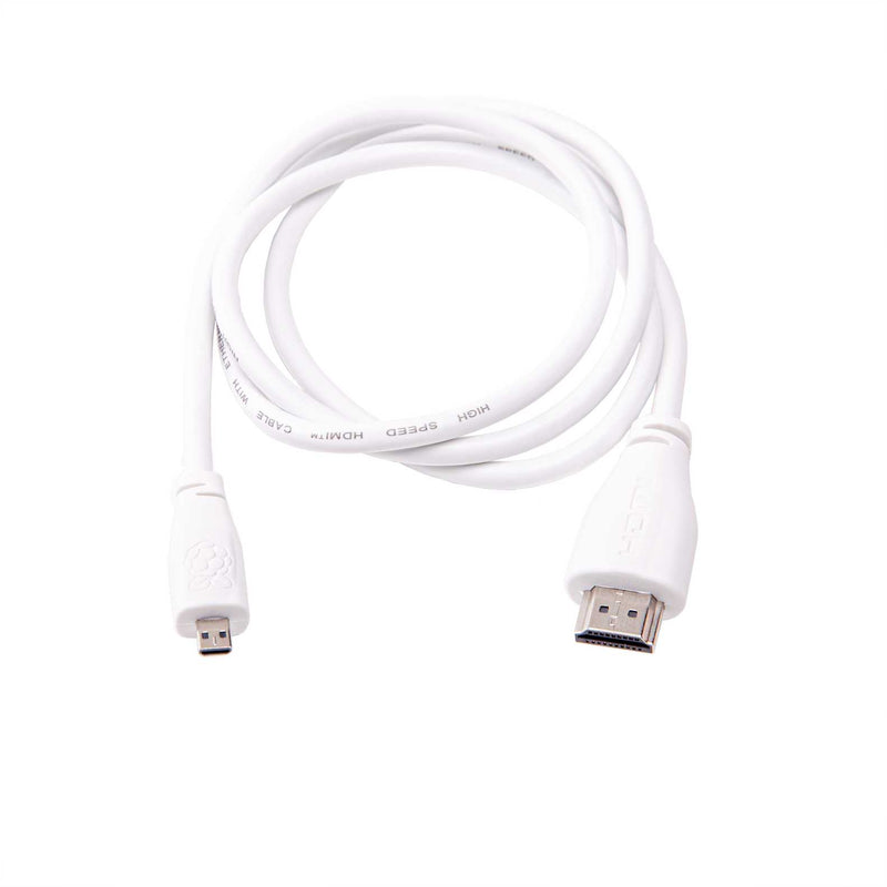 Official Raspberry Pi MicroHDMI Cable - White 1M
