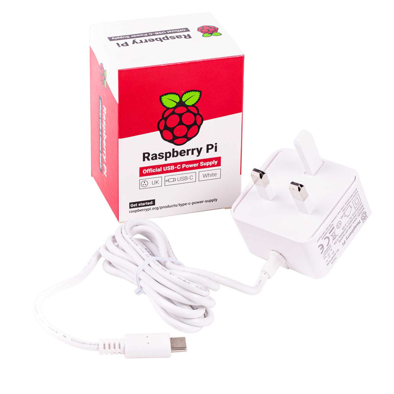 Official Raspberry Pi 4 Uk Power Supply White