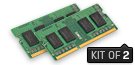 Kingston 16GB Kit*(2x8GB) - DDR3L 1600MHz DDR3L, 1600MHz, Non-ECC, CL11, 1.35V, Unbuffered, SODIMM, [KVR16LS11K2/16]