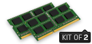 Kingston 16GB Kit*(2x8GB) - DDR3 1333MHz DDR3, 1333MHz, Non-ECC, CL9, 1.5V, Unbuffered, SODIMM, [KVR13S9K2/16]