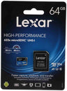 Lexar 64 GB MicroSDHC, MicroSDXC Card Class 10, UHS-1 U1 [LSDMI64GBBEU633A];  126-1736