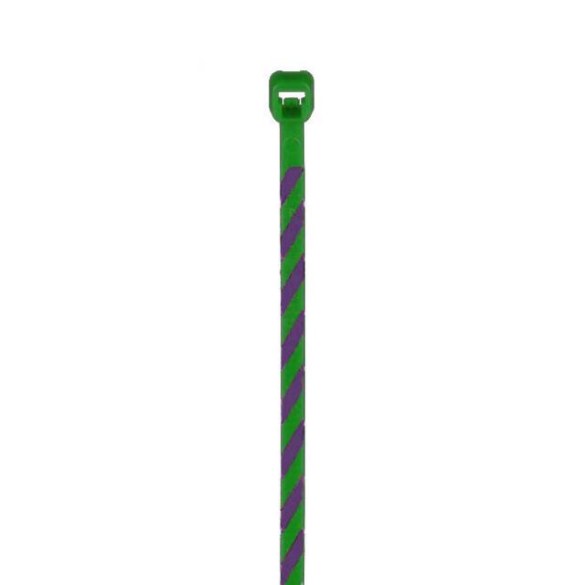Dây rút Panduit 102mm x 2.5mm Green, Violet Stripe [PLT1M-L5-7]