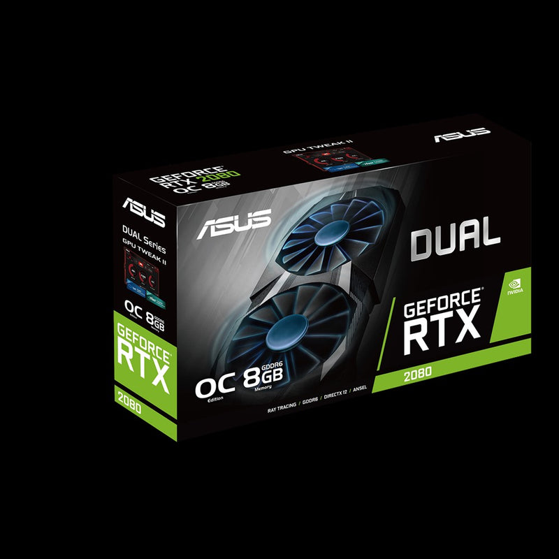 Card màn hình VGA ASUS DUAL-RTX2080-O8G, 8GB, GDDR6, (ASU711)
