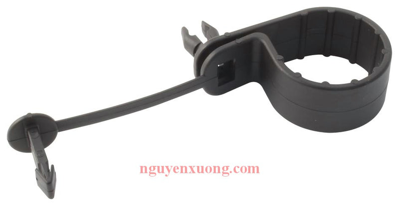Panduit Pan-Clamp™ heavy duty fixed diameter clamp, 1.00" (25.4mm) bundle, black, standard package. [PC100-H25D-C0]; PAN743