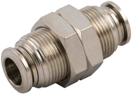RS PRO Bulkhead Tube-to-Tube Adaptor 1977719