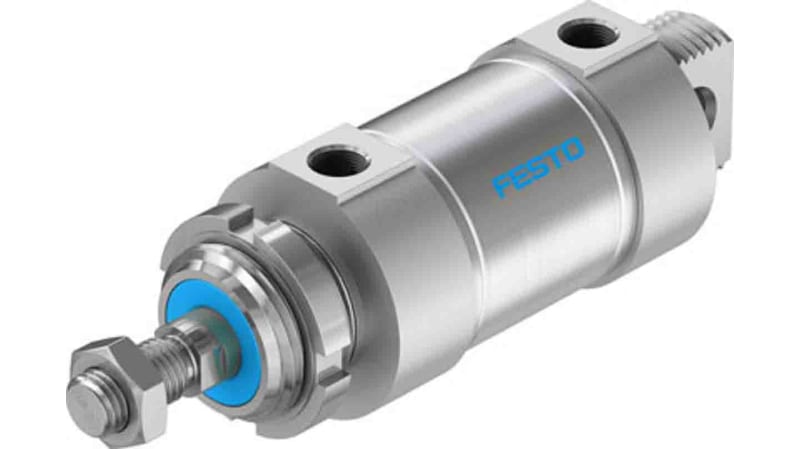 Festo Pneumatic Roundline Cylinder 63mm Bore, 25mm Stroke, DSNU Series, Double Acting