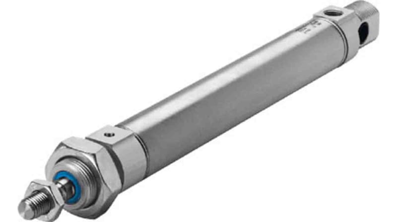 Festo Pneumatic Roundline Cylinder 16mm Bore, 25mm Stroke, ESNU Series, Single Acting